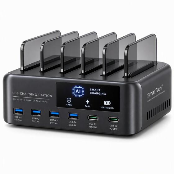 Multi-Port USB Charging Dock Station