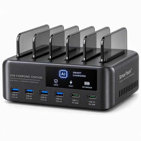 Multi-Port USB Charging Dock Station